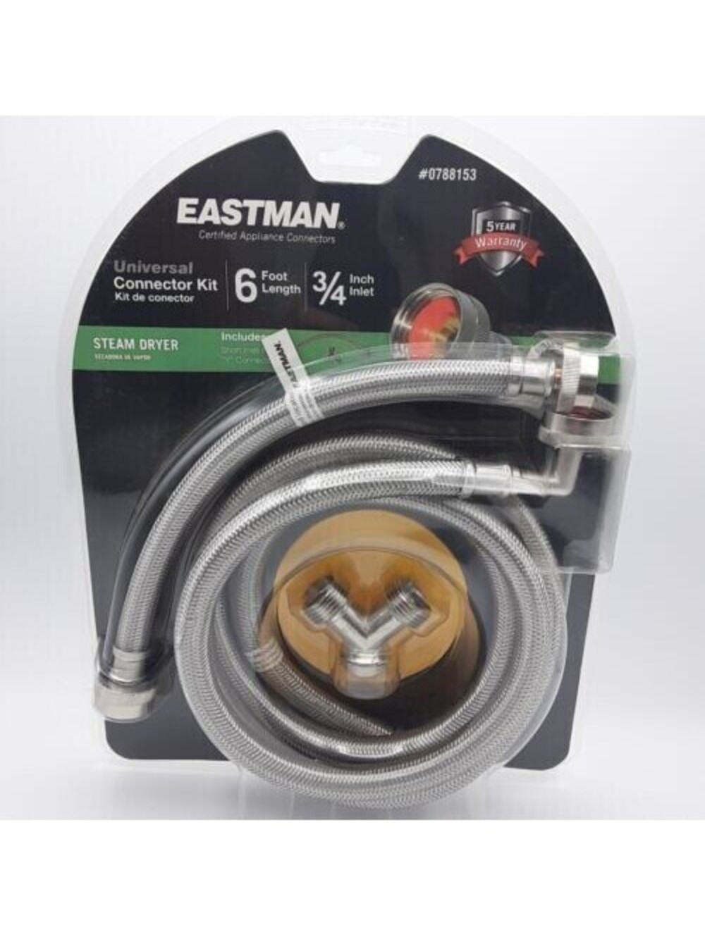 Eastman Steam Dryer Universal Connector Kit ~ 6 Ft x 3/4 Inch Inlet 0788153